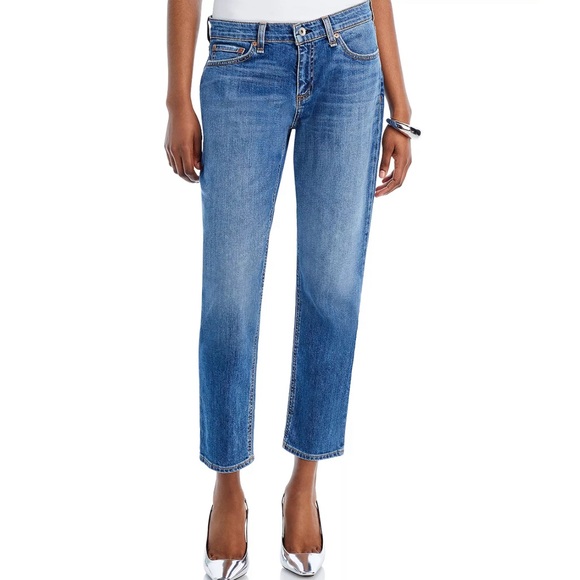 rag & bone Dre Low-Rise Ankle Slim Boyfriend Jeans - Picture 1 of 10